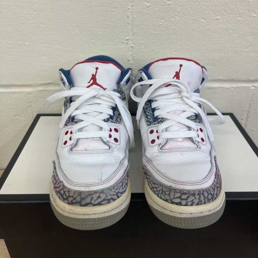 Nike‎ Air Jordan 3 Retro True Blue 2016 854261-106 Sneaker Youth Boys Size 6.5 Y